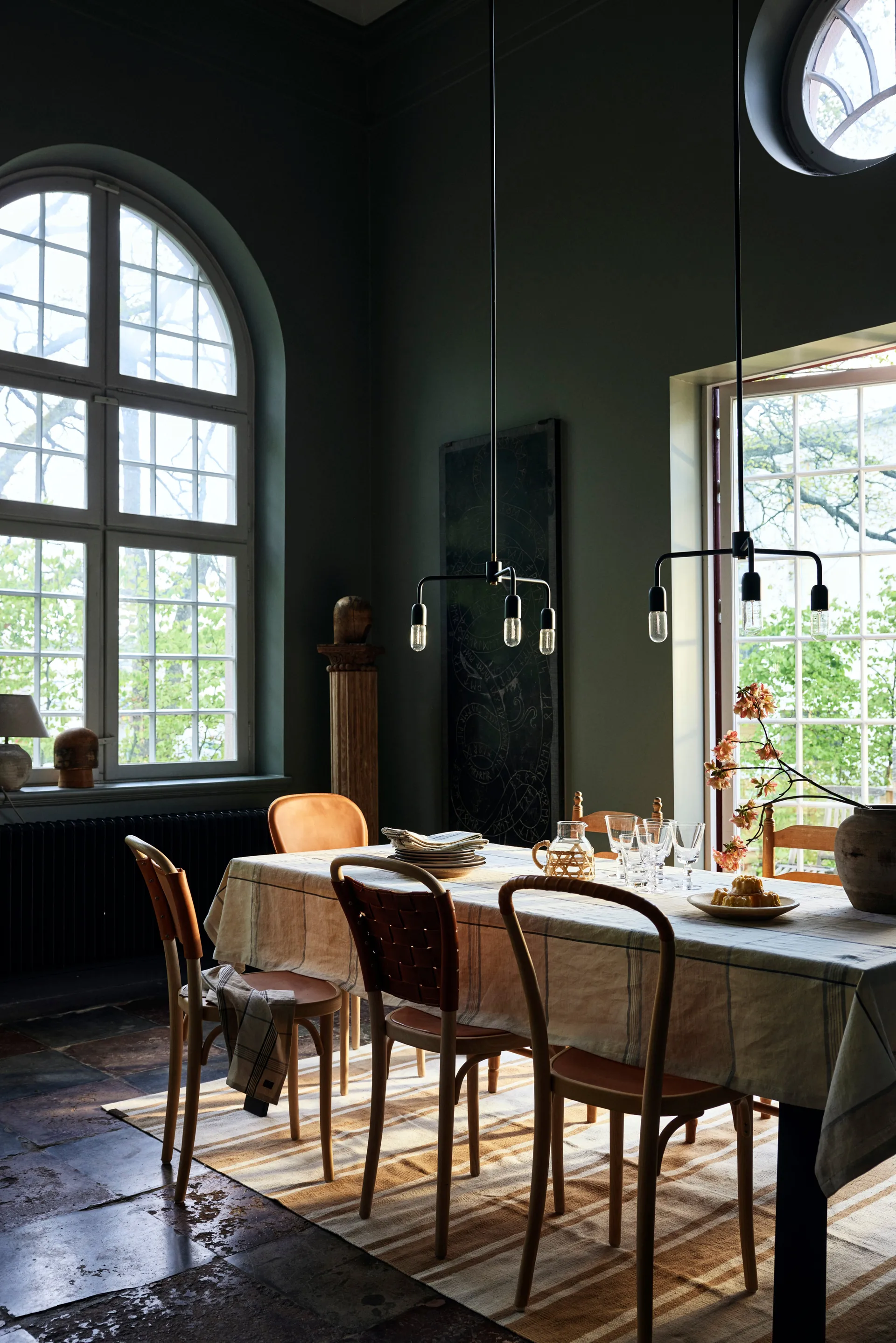 Organic Striped Cotton gangteppe 170x240 cm, Beige-white Lexington