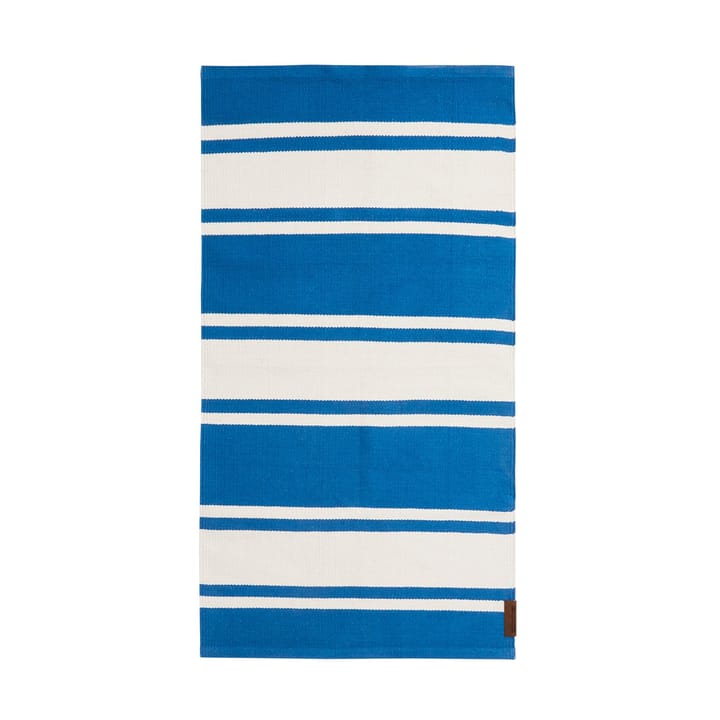 Organic Striped Cotton gangteppe 170x240 cm - Blue-white - Lexington