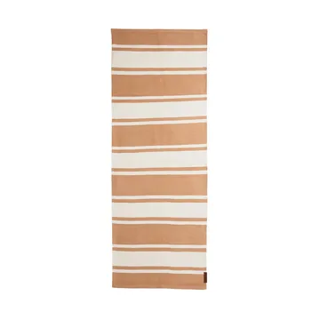 Organic Striped Cotton gangteppe 70x130 cm - Beige-white - Lexington