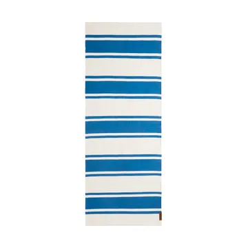 Organic Striped Cotton gangteppe 70x130 cm - Blue-white - Lexington