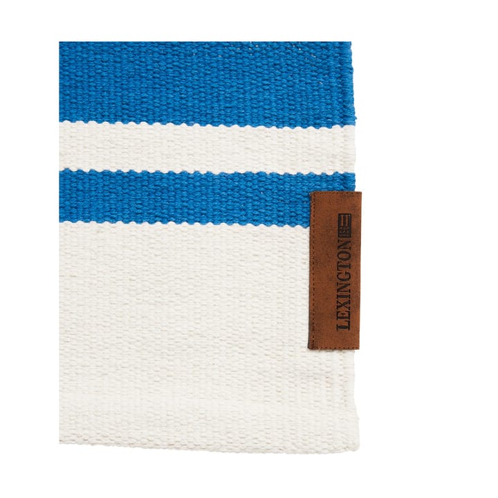 Organic Striped Cotton gangteppe 70x130 cm, Blue-white Lexington