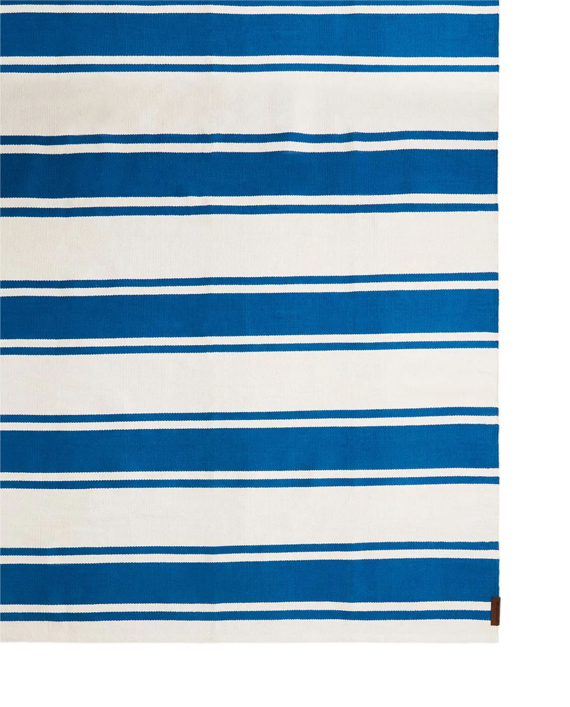 Organic Striped Cotton gangteppe 70x130 cm, Blue-white Lexington