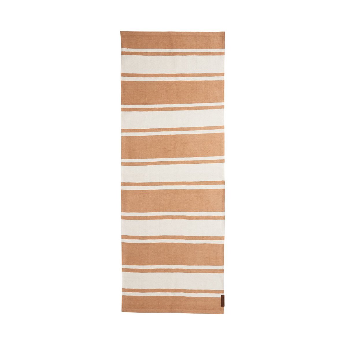 Bilde av Lexington Organic Striped Cotton gangteppe 80x220 cm Beige-white