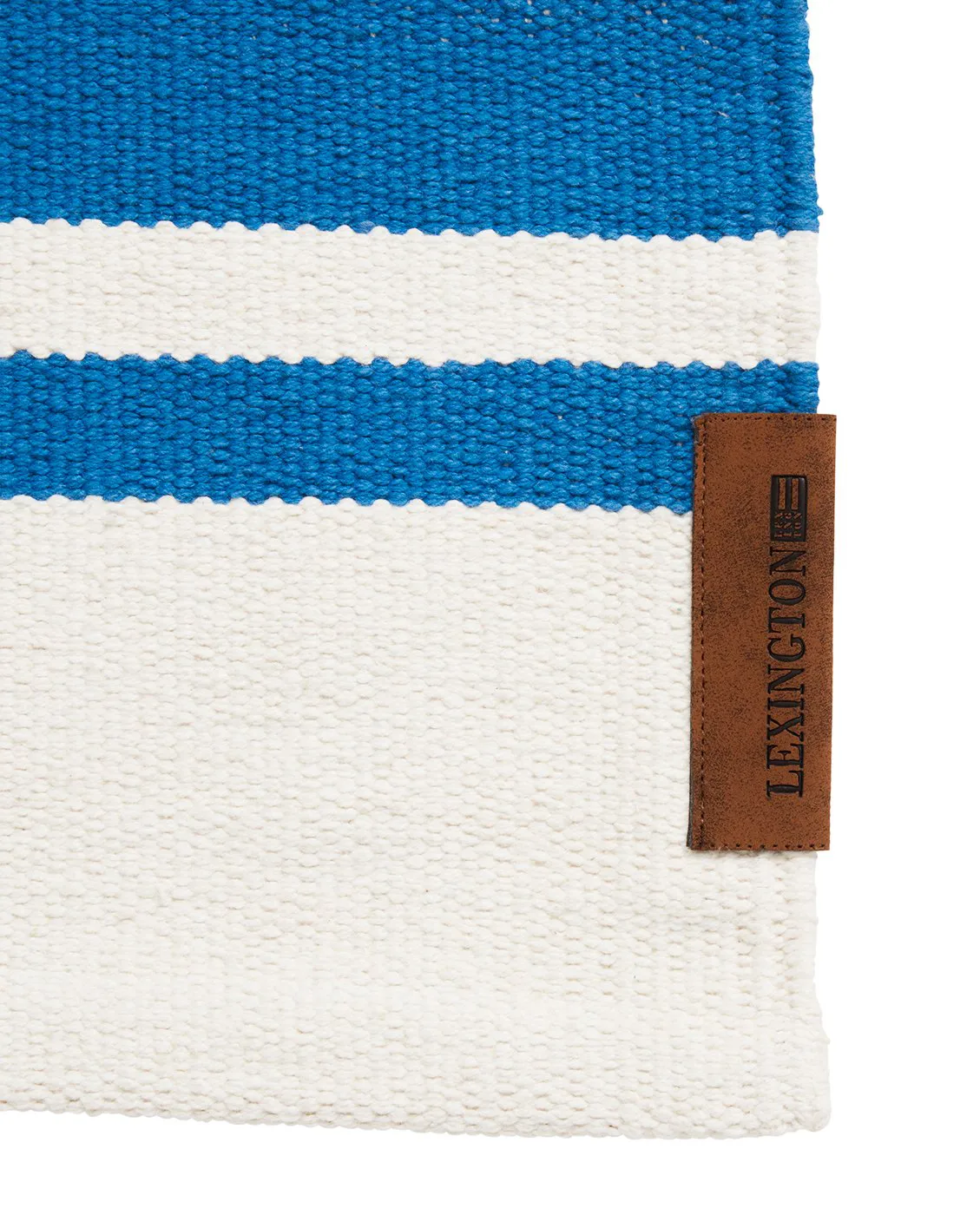 Organic Striped Cotton gangteppe 80x220 cm, Blue-white Lexington