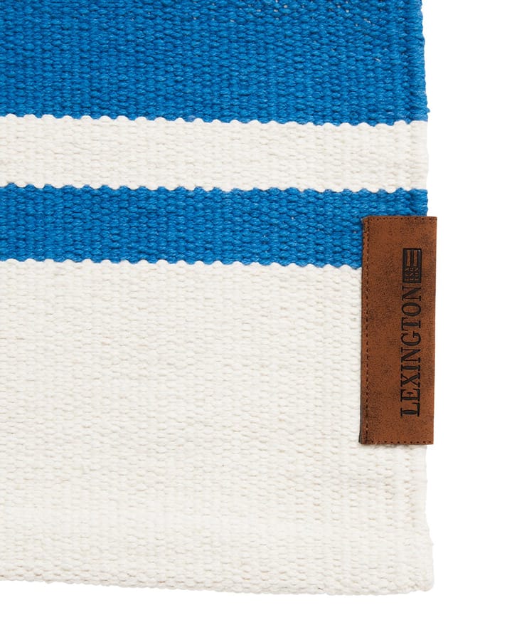 Organic Striped Cotton gangteppe 80x220 cm - Blue-white - Lexington