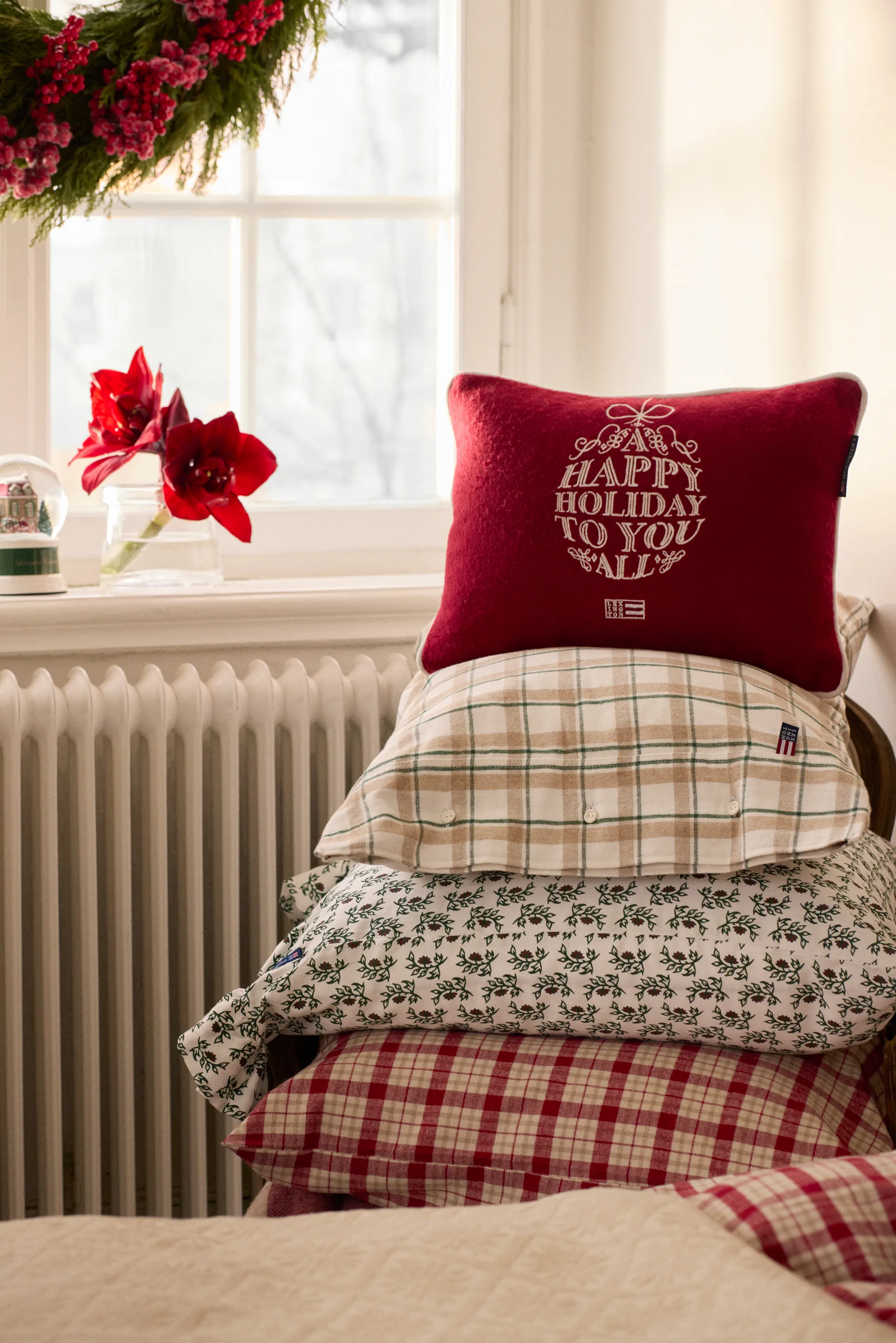 Ornament ullmix pute 30x40 cm, Red-white Lexington