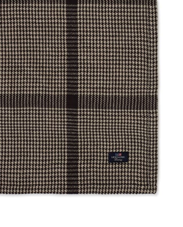 Pepita Check Cotton Linen bordsduk 150x250 cm - Dark gray-beige - Lexington