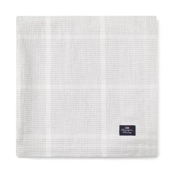 Pepita Check Cotton Linen duk 150 x 350 cm - White-light gray - Lexington