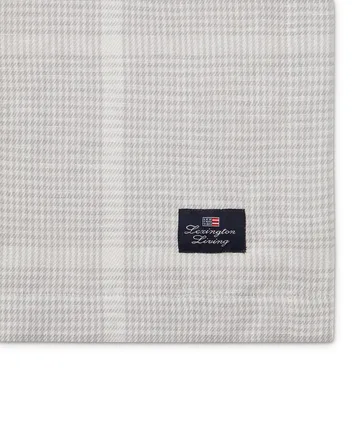 Pepita Check Cotton Linen duk 150 x 350 cm - White-light gray - Lexington