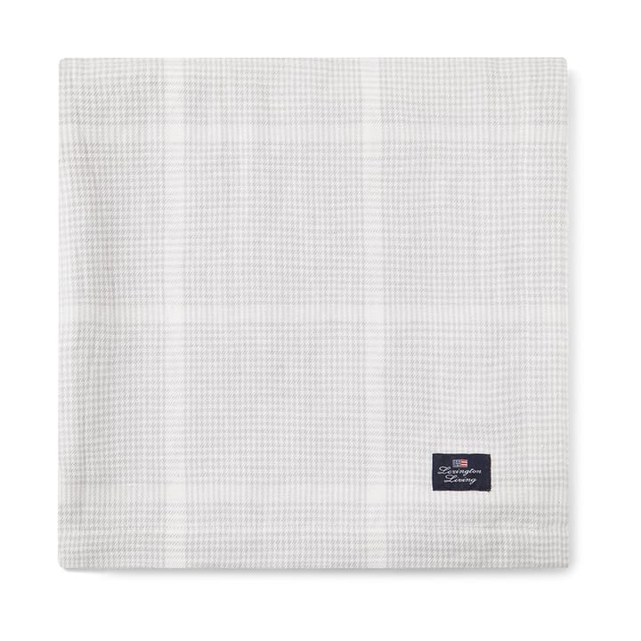 Pepita Check Cotton Linen duk 180 x 180, White-light gray Lexington