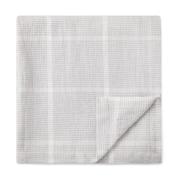 Pepita Check Cotton Linen duk 180 x 180 - White-light gray - Lexington