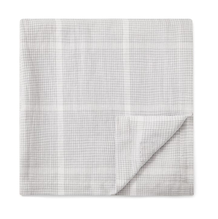 Pepita Check Cotton Linen duk 180 x 180, White-light gray Lexington