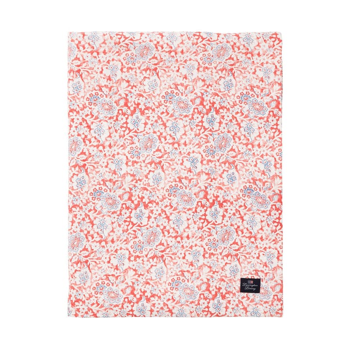 Printed Flowers Recycled Cotton bordduk 150x350 cm - Coral - Lexington