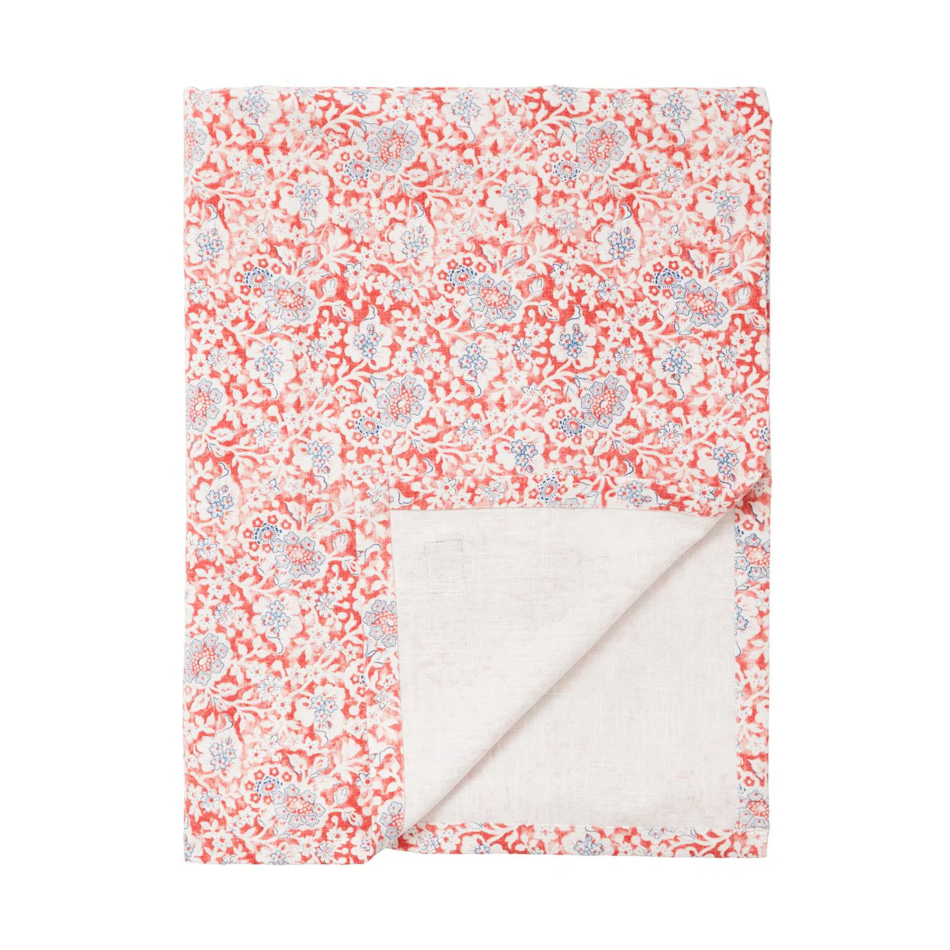 Printed Flowers Recycled Cotton bordduk 150x350 cm, Coral Lexington