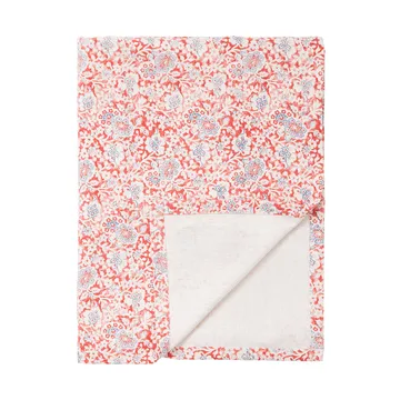 Printed Flowers Recycled Cotton bordduk 150x350 cm - Coral - Lexington