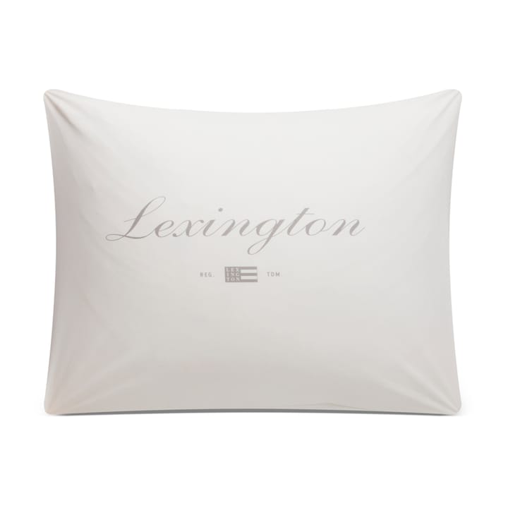 Printed Organic Cotton putevar 50 x 60 cm - Hvit-grå - Lexington
