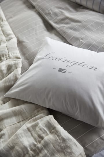 Printed Organic Cotton putevar 50 x 60 cm - Hvit-grå - Lexington
