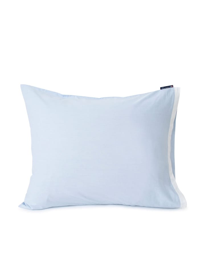 Putetrekk Contrast bomull Chambray 65x65 cm, Blå-hvit Lexington