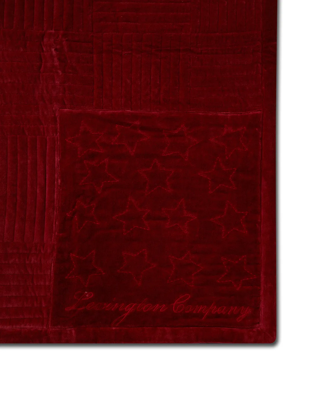 Quilted Cotton Velvet Star sengeteppe 160 x 240 cm, Red Lexington