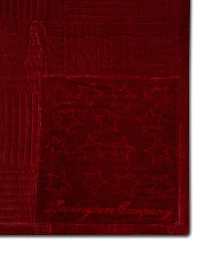 Quilted Cotton Velvet Star sengeteppe 160 x 240 cm - Red - Lexington