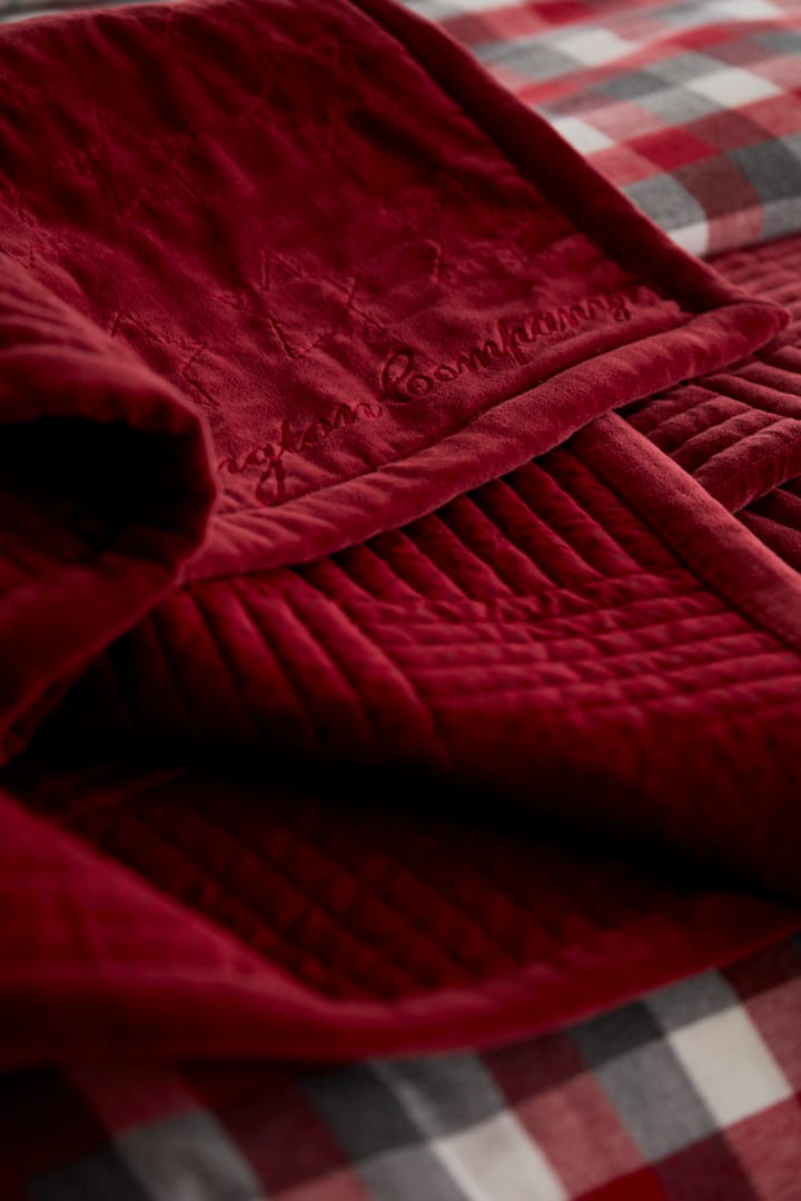 Quilted Cotton Velvet Star sengeteppe 160 x 240 cm, Red Lexington