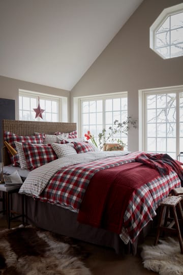 Quilted Cotton Velvet Star sengeteppe 240 x 260 cm - Red - Lexington
