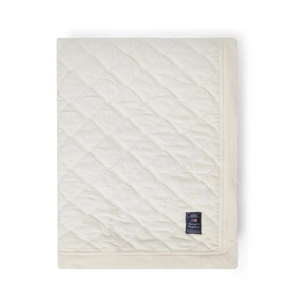 Quilted Organic Cotton Velvet sengeteppe 160x240 cm, Snow white Lexington