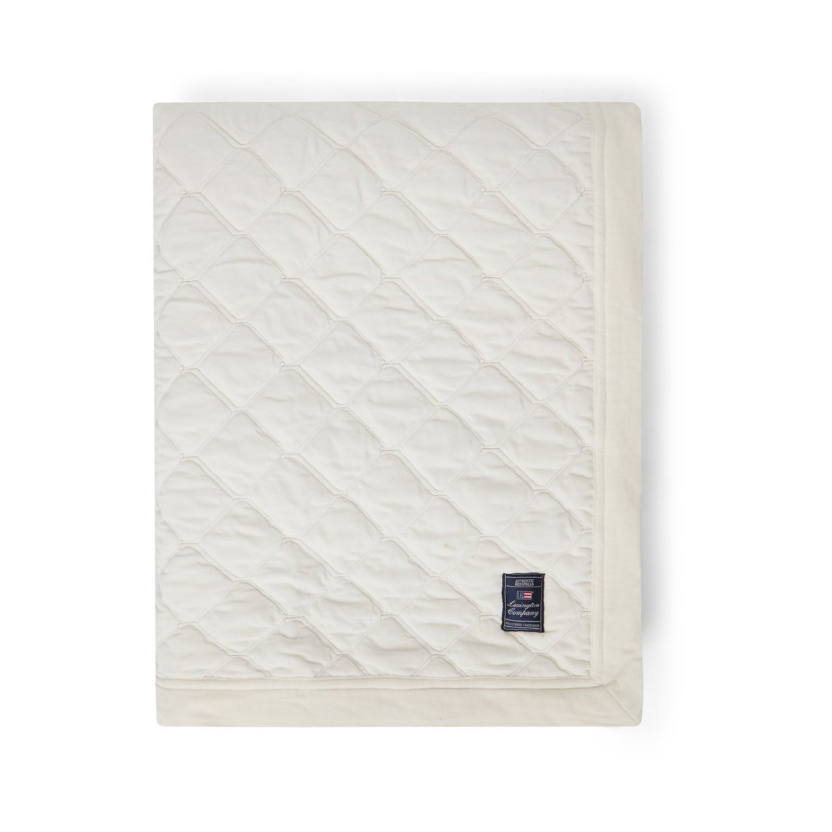 Bilde av Lexington Quilted Organic Cotton Velvet sengeteppe 160x240 cm Snow white
