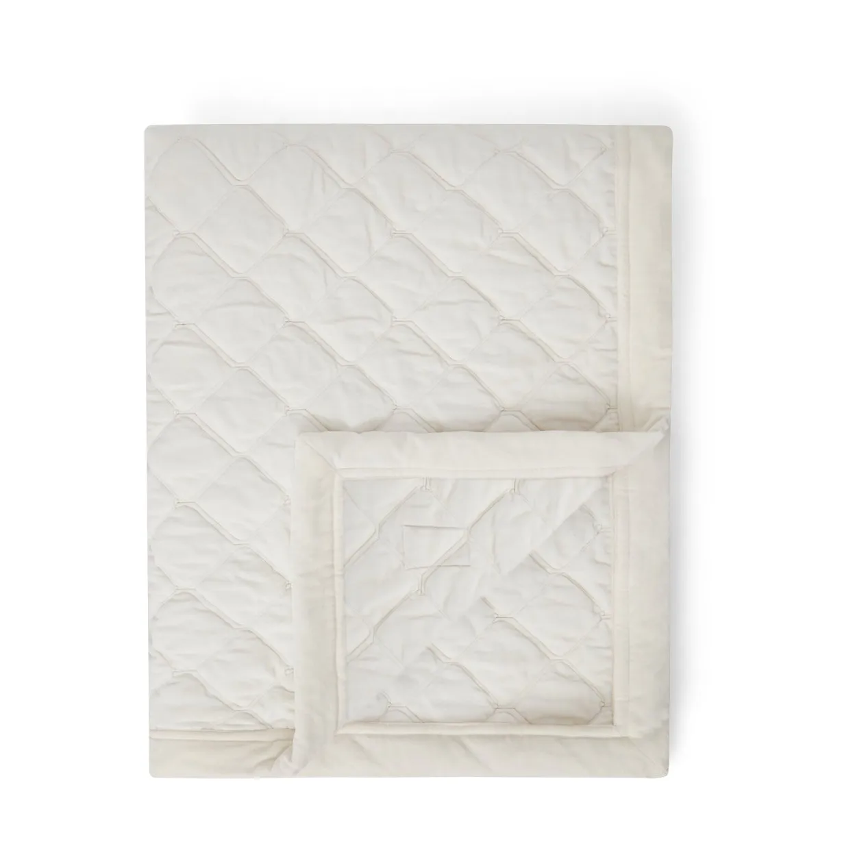 Quilted Organic Cotton Velvet sengeteppe 160x240 cm, Snow white Lexington