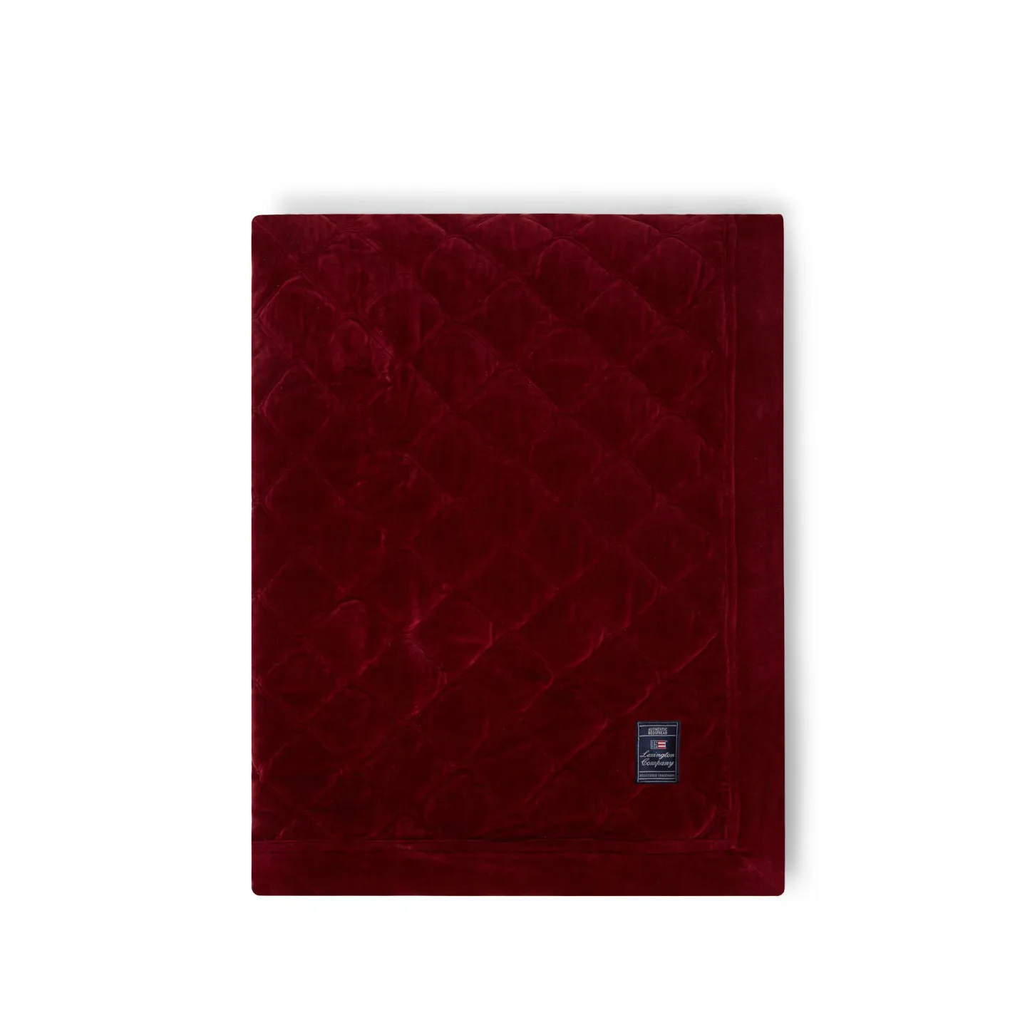 Quilted Organic Cotton Velvet sengeteppe 240 x 260 cm, Red Lexington