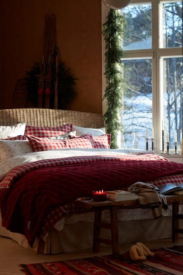 Quilted Organic Cotton Velvet sengeteppe 240 x 260 cm - Red - Lexington