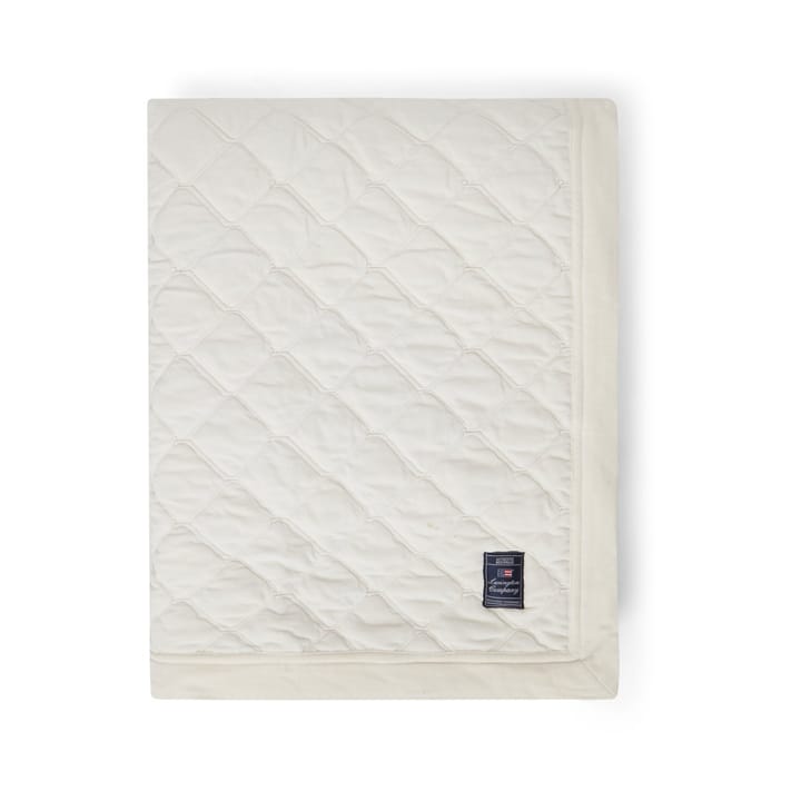 Quilted Organic Cotton Velvet sengeteppe 240 x 260 cm - Snow white - Lexington