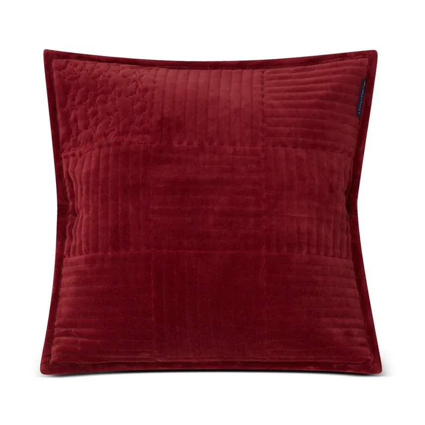 Quilted Velvet Star putetrekk 50 x 50 cm, Red Lexington