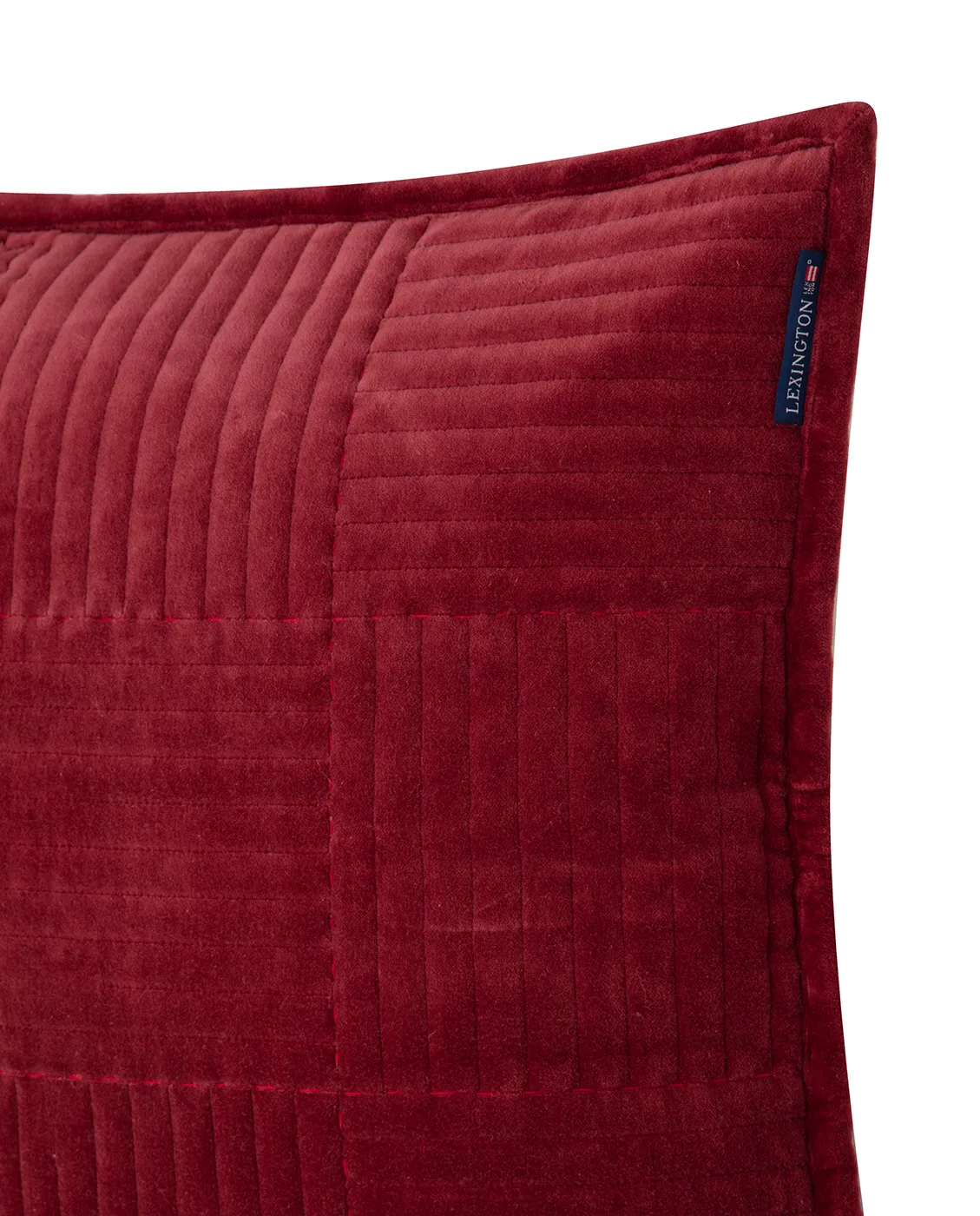Quilted Velvet Star putetrekk 50 x 50 cm, Red Lexington