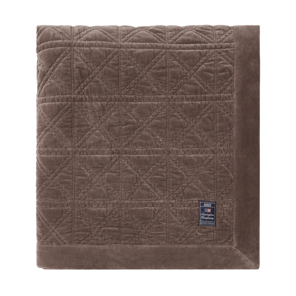 Rattan Quilted Velvet sengeteppe 160x240 cm, Brown Lexington