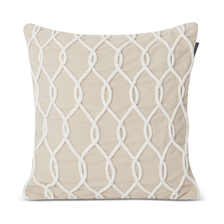 Rope Deco Canvas putetrekk 50 x 50 cm - Lys beige-hvit - Lexington
