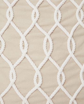 Rope Deco Canvas putetrekk 50 x 50 cm - Lys beige-hvit - Lexington