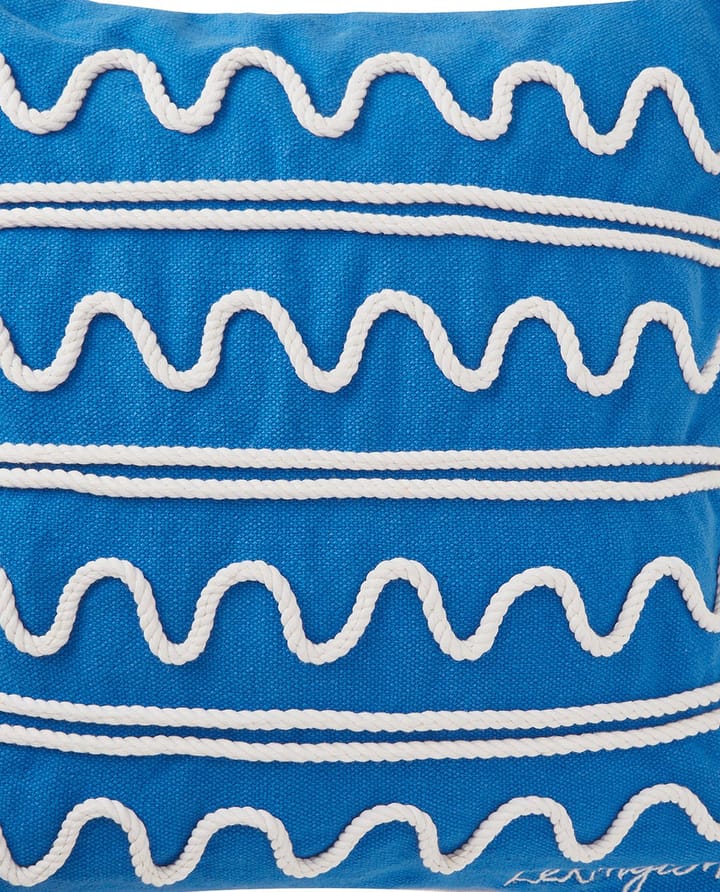 Rope Wave Cotton Canvas putetrekk 50x50 cm - Blue - Lexington