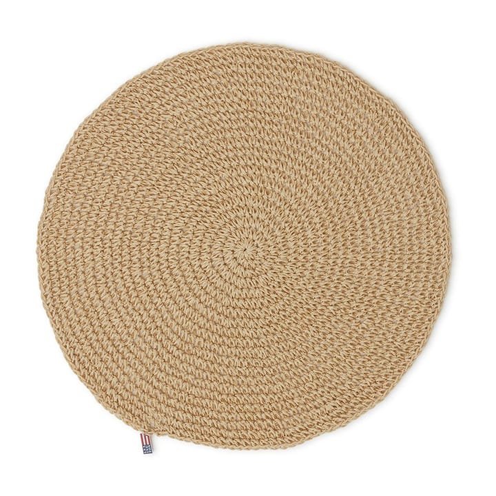 Round Recycled Paper Straw spisebrikke Ø 38 cm - Beige - Lexington