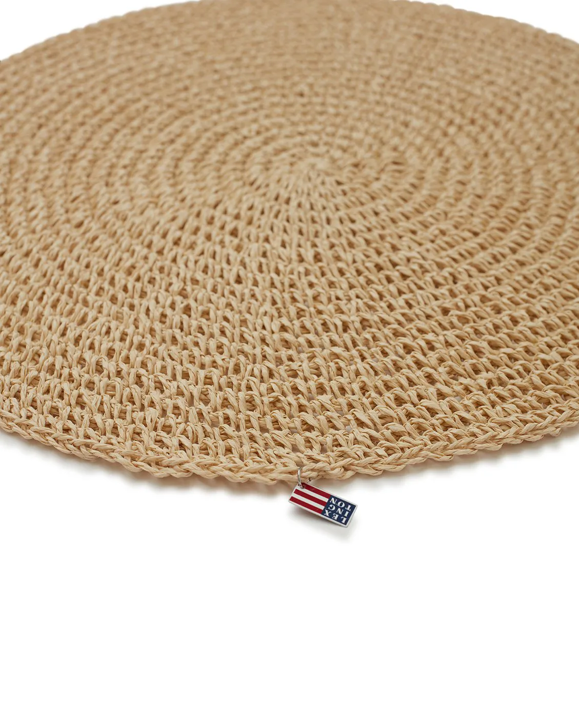 Round Recycled Paper Straw spisebrikke Ø 38 cm, Beige Lexington