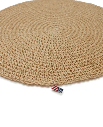 Round Recycled Paper Straw spisebrikke Ø 38 cm - Beige - Lexington