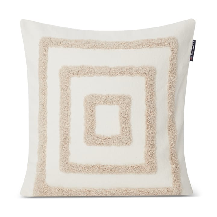 Rug Graphic Canvas putetrekk 50 x 50 cm - Hvit-lys beige - Lexington