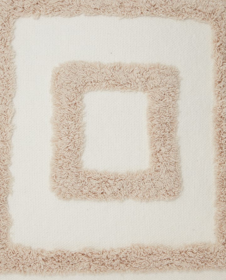 Rug Graphic Canvas putetrekk 50 x 50 cm, Hvit-lys beige Lexington