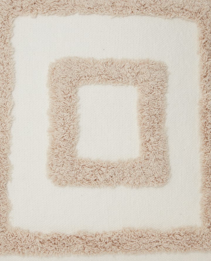 Rug Graphic Canvas putetrekk 50 x 50 cm - Hvit-lys beige - Lexington