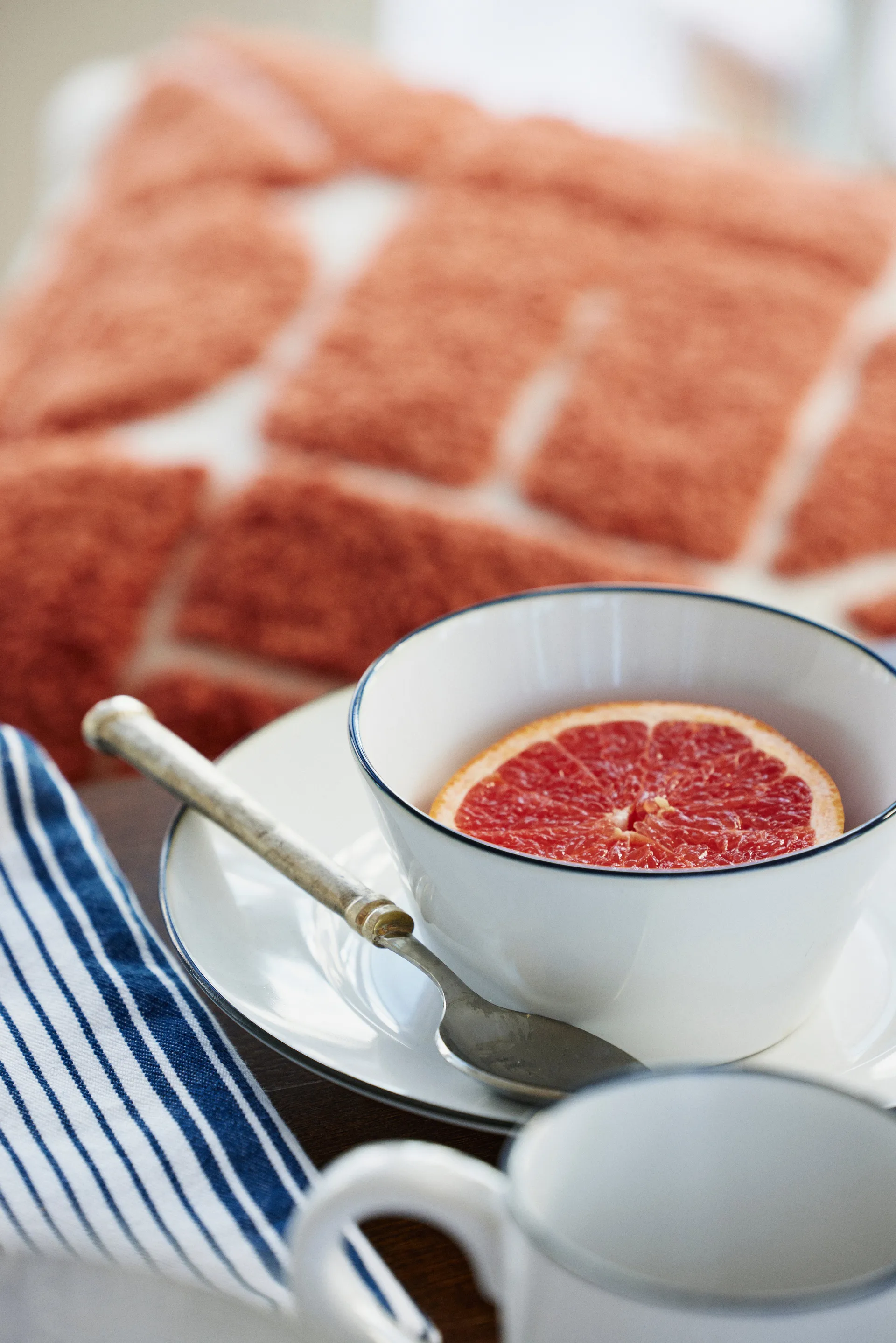 Rug Graphic Cotton Canvas putevar 50x50 cm, White Lexington