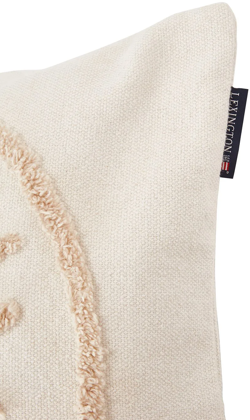 Rug Shell Cotton Canvas putetrekk 50x50 cm, White Lexington