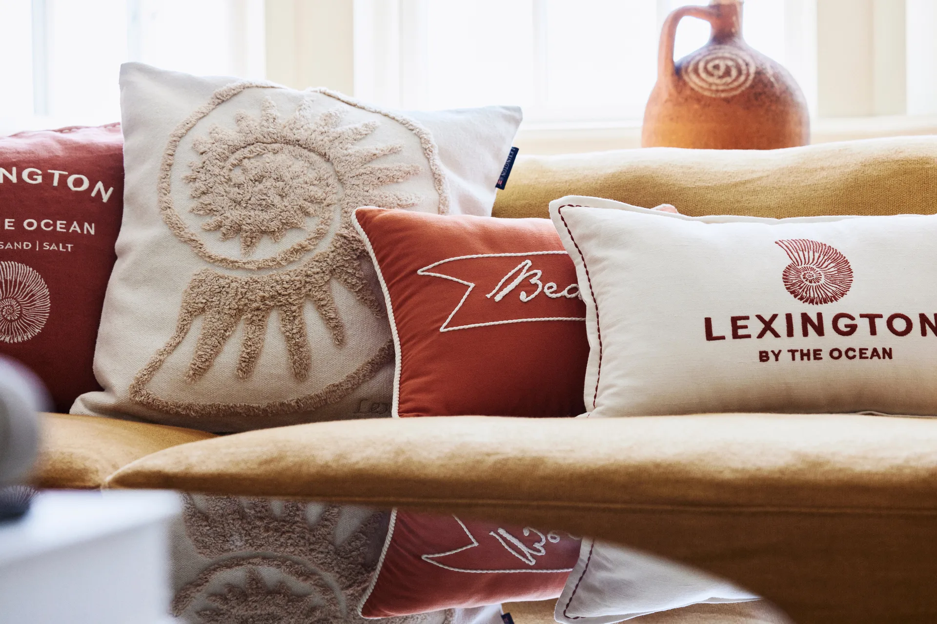 Rug Shell Cotton Canvas putetrekk 50x50 cm, White Lexington