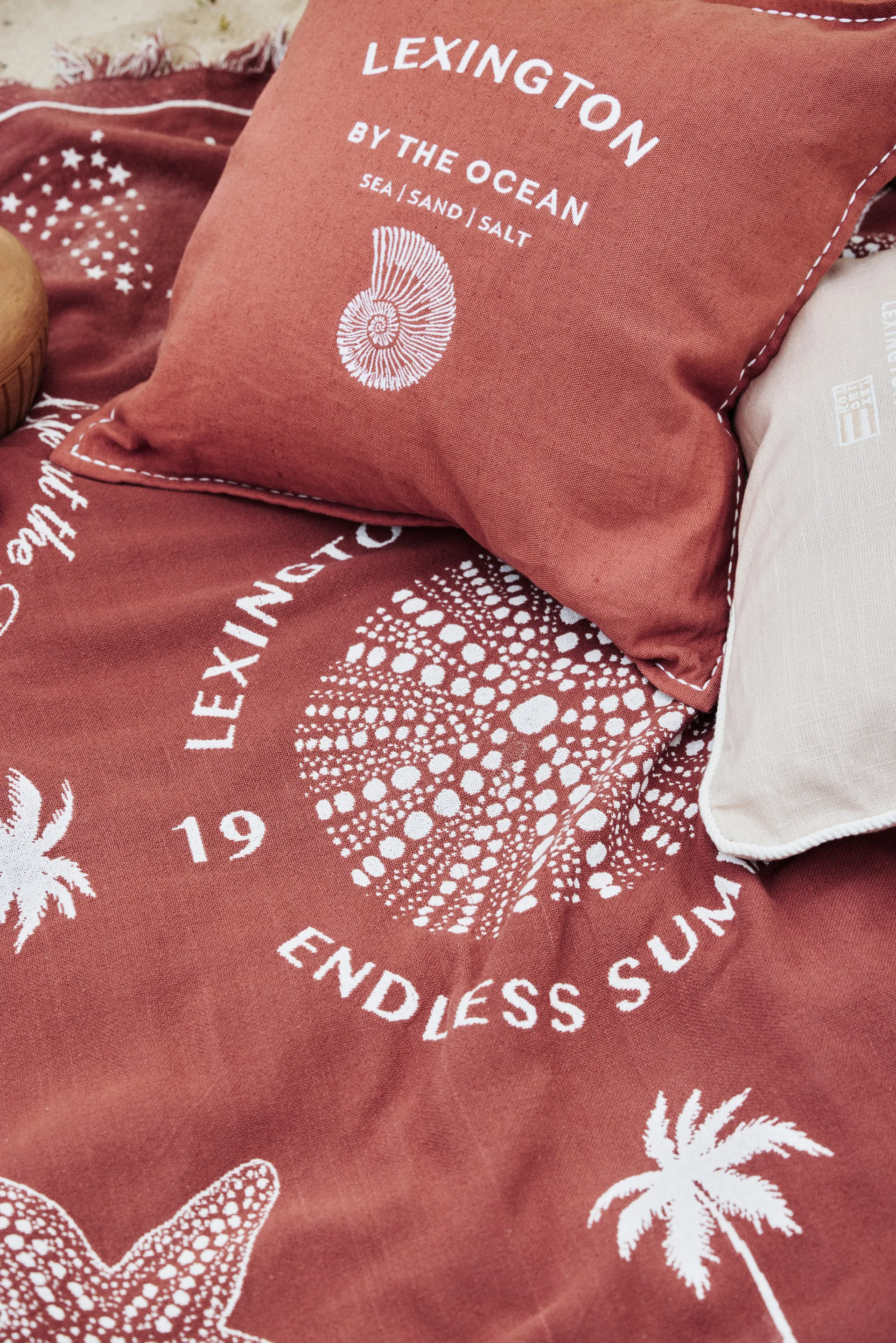 Rug Shell Cotton Canvas putetrekk 50x50 cm, White Lexington