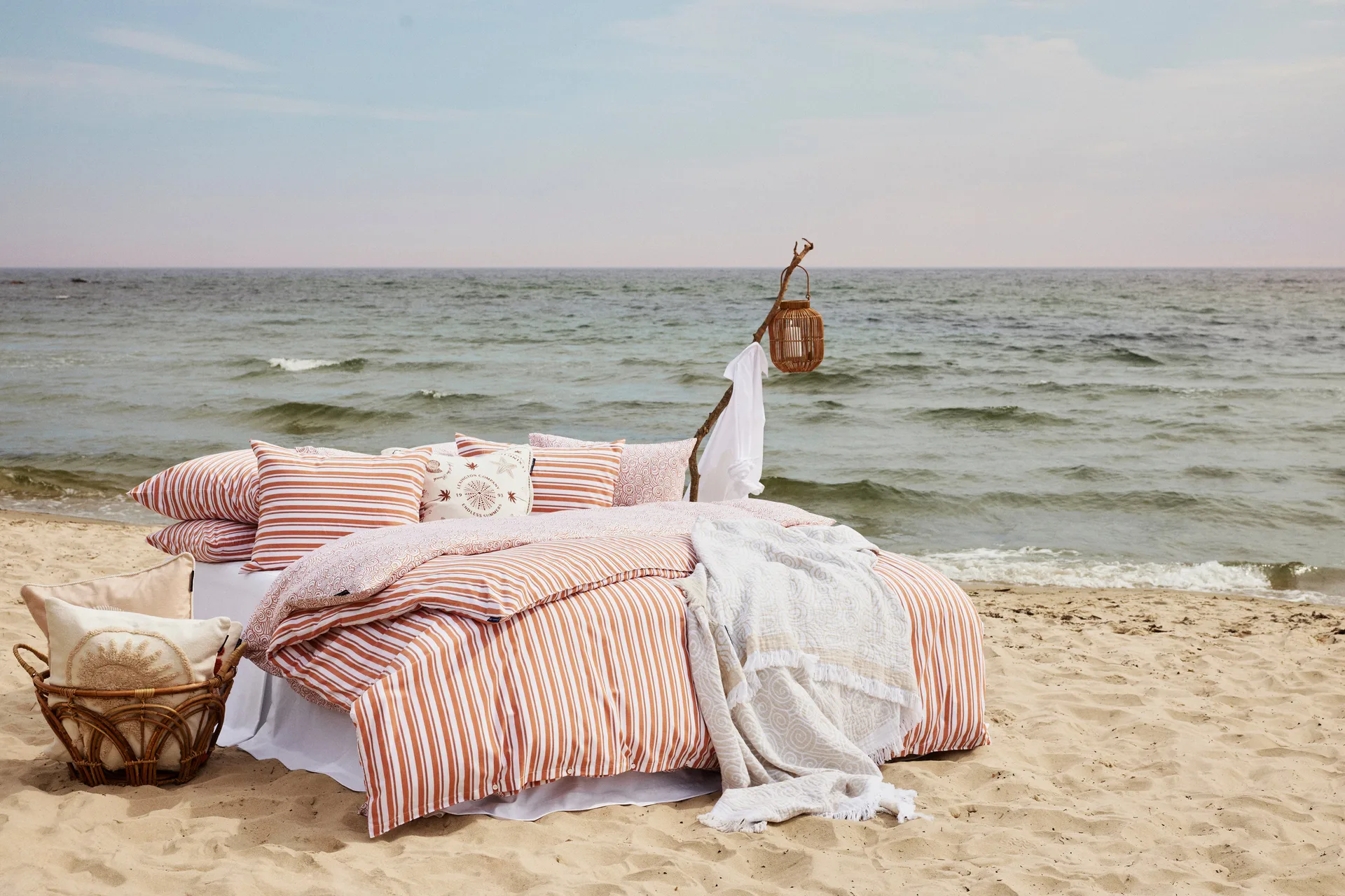 Rug Shell Cotton Canvas putetrekk 50x50 cm, White Lexington