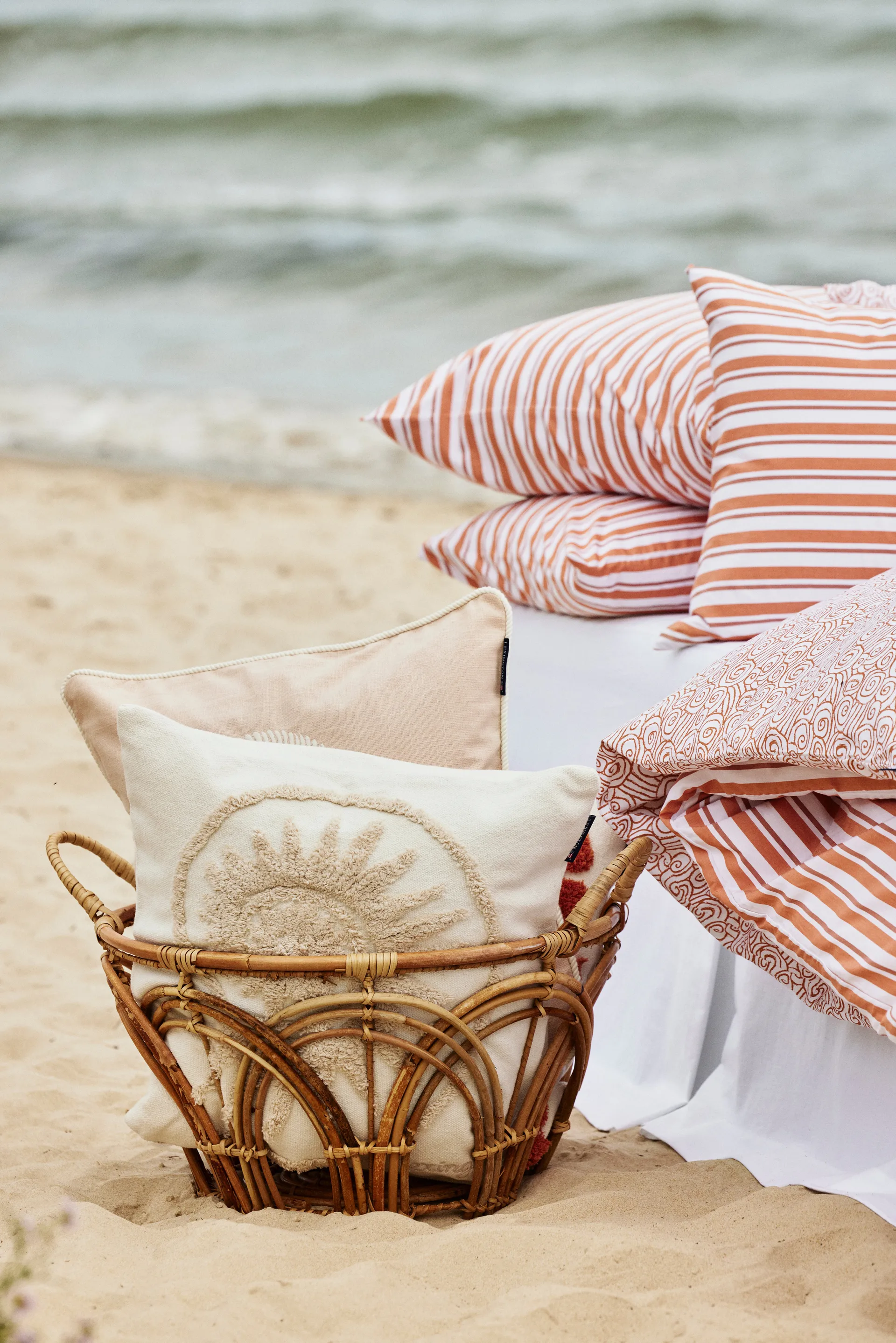 Rug Shell Cotton Canvas putetrekk 50x50 cm, White Lexington